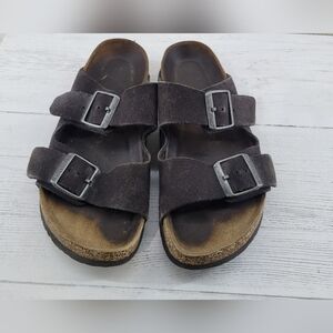 Birkenstock Arizona Suede Leather - Mocha,‎ Womens Euro 39, US 8- 8.5